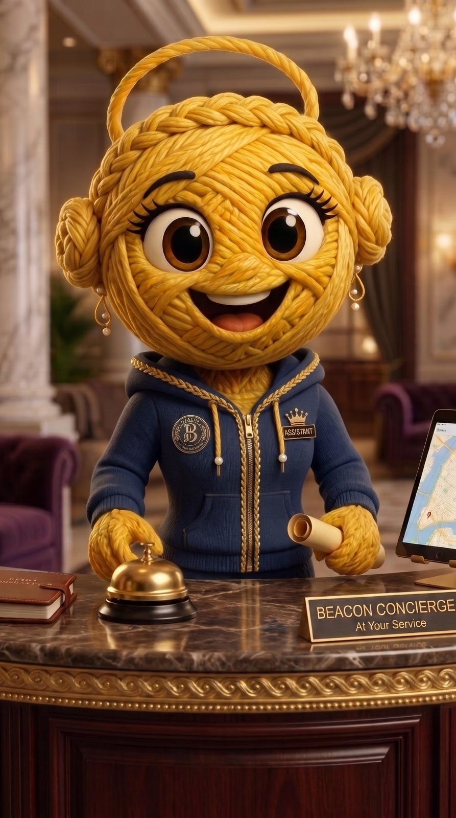 Beacon, the BVCL concierge companion character